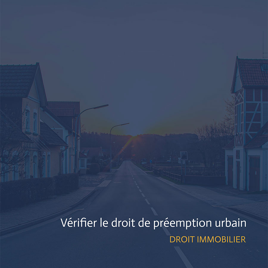 Rue résidentielle illustrant le droit de préemption urbain en cas de vente immobilière.